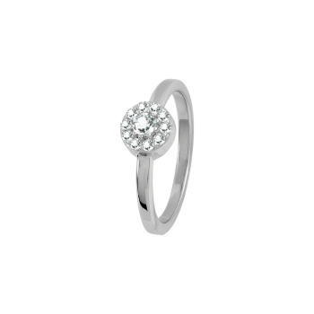 Jacques Lemans SE-R156A58 Damen Ring Gr. 58 Sterlingsilber mit White Topaz